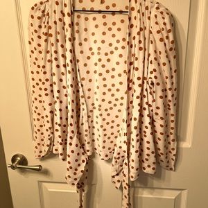 maje Polka Dot Wrap Blouse